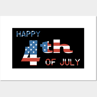 happy 4th of july Posters and Art